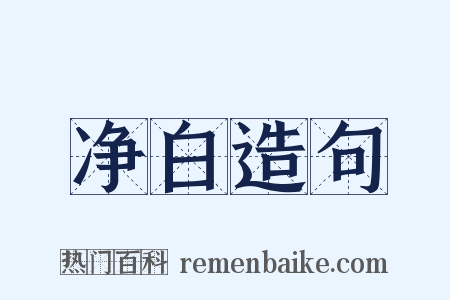净白造句是什么意思的图片